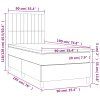 vidaXL Posteľný rám boxspring s matracom čierny 90x190 cm látka