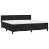 vidaXL Posteľný rám boxspring s matracom čierny 200x200 cm zamat