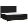 vidaXL Posteľný rám boxspring s matracom čierny 180x200 cm látka