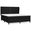 vidaXL Posteľný rám boxspring s matracom čierny 180x200 cm látka