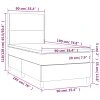 vidaXL Posteľný rám boxspring s matracom modrý 90x190 cm látka