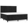 vidaXL Posteľný rám boxspring s matracom čierny 180x200 cm zamat