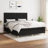 vidaXL Posteľný rám boxspring s matracom čierny 180x200 cm látka