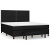 vidaXL Posteľný rám boxspring s matracom čierny 180x200 cm látka