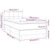 vidaXL Posteľný rám boxspring s matracom čierny 90x200 cm látka