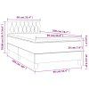 vidaXL Posteľný rám boxspring s matracom čierny 90x200 cm látka