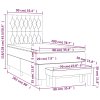 vidaXL Posteľný rám boxspring s matracom čierny 90x200 cm látka