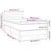 vidaXL Posteľný rám boxspring s matracom čierny 90x200 cm látka