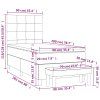 vidaXL Posteľný rám boxspring s matracom čierny 90x200 cm látka