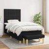 vidaXL Posteľný rám boxspring s matracom čierny 90x200 cm látka