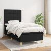 vidaXL Posteľný rám boxspring s matracom čierny 90x200 cm látka