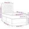 vidaXL Posteľný rám boxspring s matracom čierny 90x200 cm látka