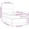 vidaXL Posteľný rám boxspring s matracom čierny 90x200 cm látka