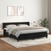vidaXL Posteľný rám boxspring s matracom čierny 180x200 cm zamat