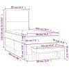 vidaXL Posteľný rám boxspring s matracom čierny 90x200 cm látka