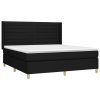vidaXL Posteľný rám boxspring s matracom čierny 180x200 cm látka
