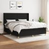 vidaXL Posteľný rám boxspring s matracom čierny 180x200 cm látka