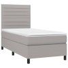 vidaXL Posteľný rám boxsping s matracom bledosivý 90x190 cm látka