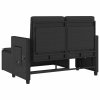 vidaXL Sklápacia záhradná lavička s vankúšmi čierna polyratan