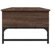 vidaXL Konferenčný stolík hnedý dub 100x50x35 cm kompozit. drevo a kov