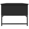 vidaXL Konferenčný stolík čierny 100x50x40 cm kompozitné drevo a kov