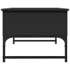 vidaXL Konferenčný stolík, čierny 70x50x40 cm, kompozitné drevo a kov