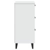 vidaXL Nočný stolík VIKEN, biely, kompozitné drevo