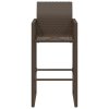 vidaXL Záhradné barové stoličky 2 ks hnedé polyratan