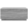 Konferenčný stolík vidaXL s LED svetlami sivý sonoma 90x50x40 cm