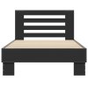 vidaXL Posteľný rám čierny 100x200 cm kompozitné drevo a kov