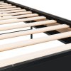 vidaXL Posteľný rám čierny 75x190 cm kompozitné drevo a kov