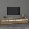 vidaXL TV skrinka s LED svetlami dub sonoma 240 x 35 x 40 cm