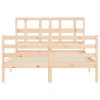 vidaXL Posteľný rám s čelom 120x200 cm masívne drevo