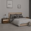 vidaXL Nočné stolíky s LED svetlami dymový dub 60x35x40 cm