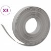 vidaXL Záhradné obruby 3 ks sivé 10 m 10 cm polyetylén