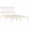vidaXL Posteľný rám s čelom biely 120x200 cm masívne drevo