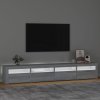 vidaXL TV skrinka s LED svetlami sivá sonoma 240x35x40 cm