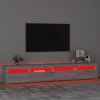 vidaXL TV skrinka s LED svetlami sivá sonoma 240x35x40 cm