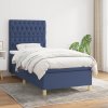 vidaXL Posteľný rám boxspring s matracom modrý 90x200 cm látka