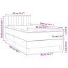 vidaXL Posteľný rám boxspring s matracom čierny 90x200 cm zamat