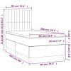 vidaXL Posteľný rám boxspring s matracom čierny 90x200 cm zamat