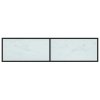 vidaXL TV stolík biely mramorový 160x40x40,5 cm tvrdené sklo