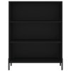 vidaXL Vysoká skrinka čierna 69,5x32,5x180 cm kompozitné drevo