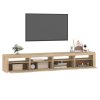 vidaXL TV skrinka s LED svetlami dub sonoma 240 x 35 x 40 cm