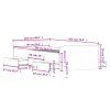 vidaXL Posteľný rám s predným a zadným čelom, tmavý dub 100x200 cm