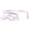 vidaXL Posteľný rám s predným a zadným čelom, hnedý dub 90x200 cm