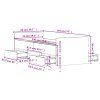 vidaXL Posteľný rám s predným a zadným čelom, hnedý dub 75x190 cm