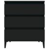 vidaXL Komoda čierna 60x35x70 cm spracované drevo