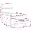 vidaXL Posteľný rám boxspring s matracom čierny 80x200 cm látka