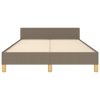 vidaXL Posteľný rám s čelom sivohnedý 120x200 cm látka